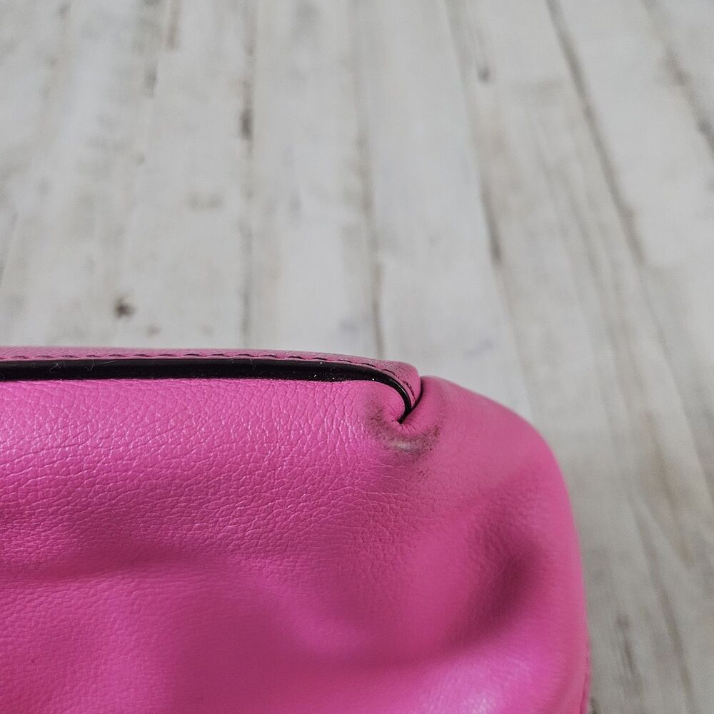 Kate Spade Women Shoulder Bag Hot Pink Pebbled Leather Bow Detail Barbiecore - Picture 10 of 15